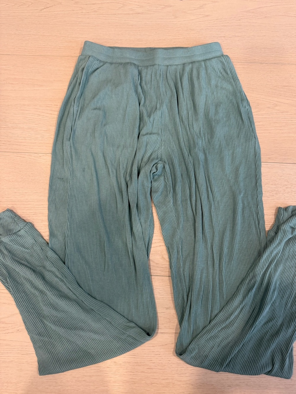 ALO Yoga Pleated Jogger Pants in Sage Green | XS